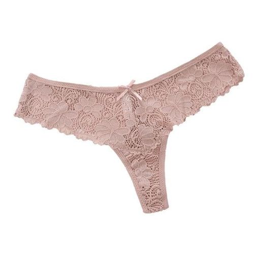 Pink Lace Floral Seamless Low Waist Briefs - musthaveskirts - Modalova