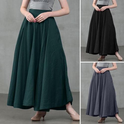 Elegant Women High Waist Solid Skirts - musthaveskirts - Modalova