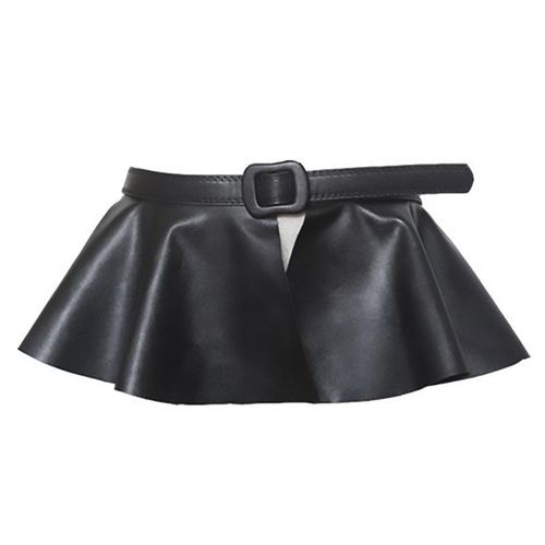 Flounced Skirt Wide Belt - musthaveskirts - Modalova