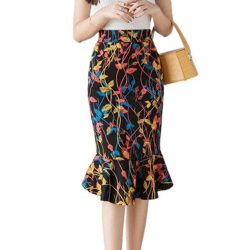 Elegant Casual Stretch Mermaid Skirt - musthaveskirts - Modalova