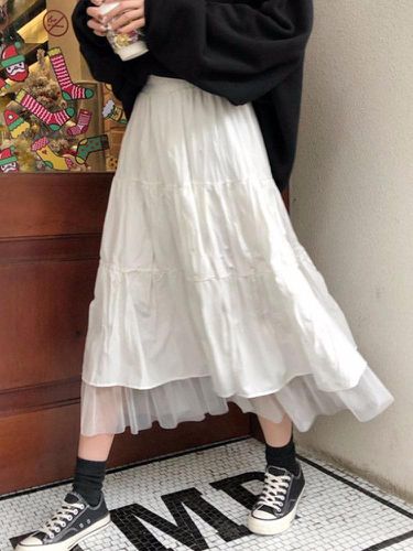 Korean Style High Waist Long Skirts - musthaveskirts - Modalova