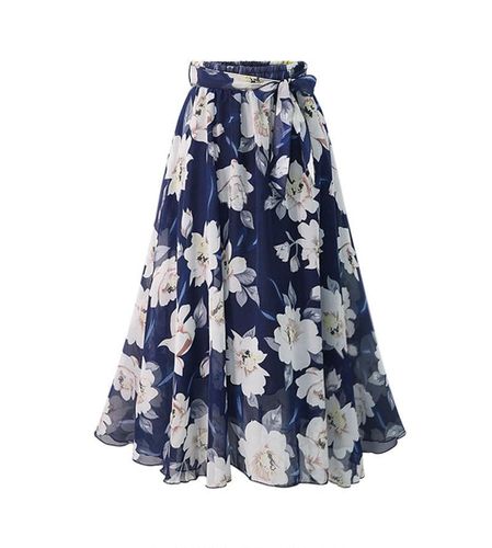 Floral Print Ladies Belt Skirts - musthaveskirts - Modalova
