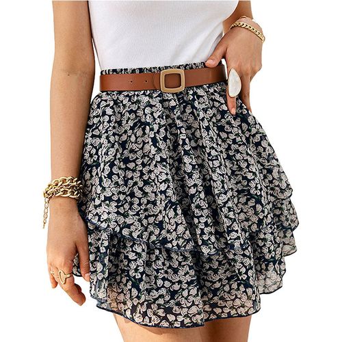 Elegant Polka Dot Print Skirt - musthaveskirts - Modalova