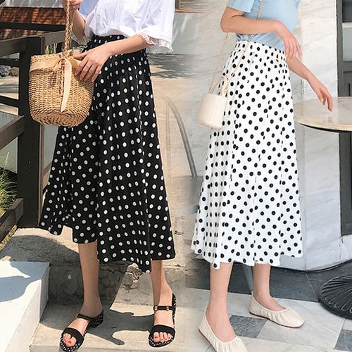 Elegant Polka Dot Skirt - musthaveskirts - Modalova