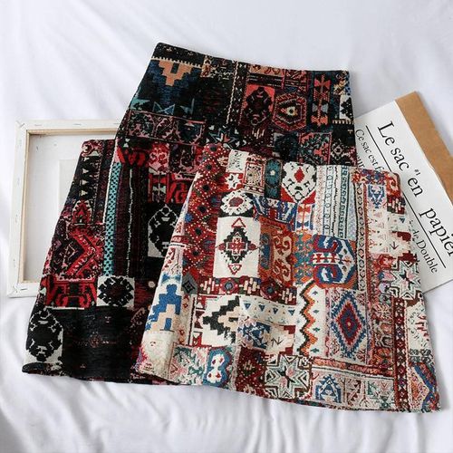 Folk Pattern Embroidery Skirts - musthaveskirts - Modalova