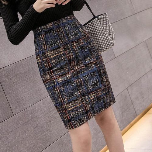 High Waist Printed Pencil Skirt - musthaveskirts - Modalova