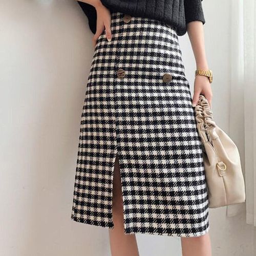 High Waist Thin One Step Split Skirts - musthaveskirts - Modalova