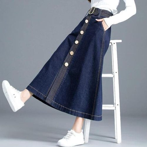 Long Botton Skirts With Pockets - musthaveskirts - Modalova