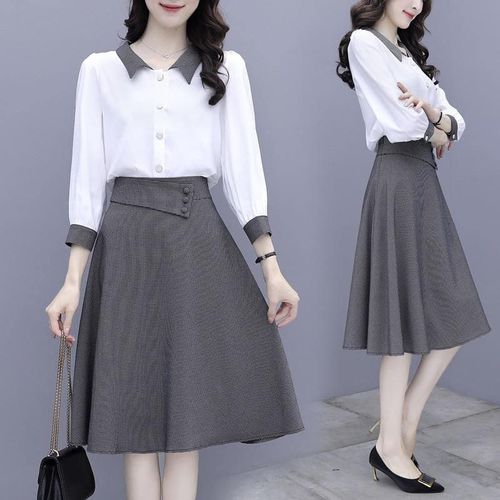 Fashion Business Suit Formal Top And Skirt - musthaveskirts - Modalova