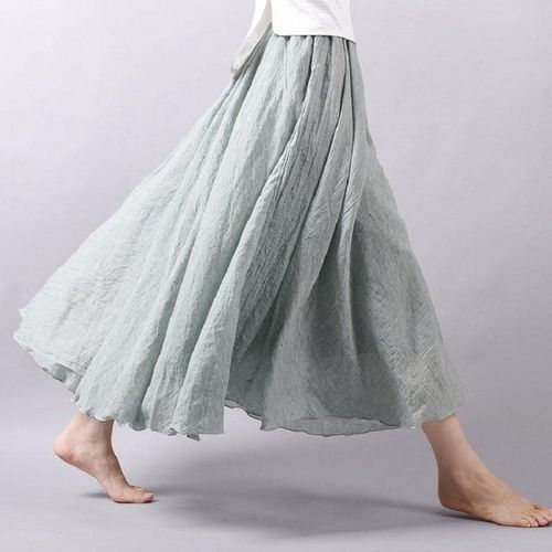 A line Maxi Cotton Skirt - musthaveskirts - Modalova