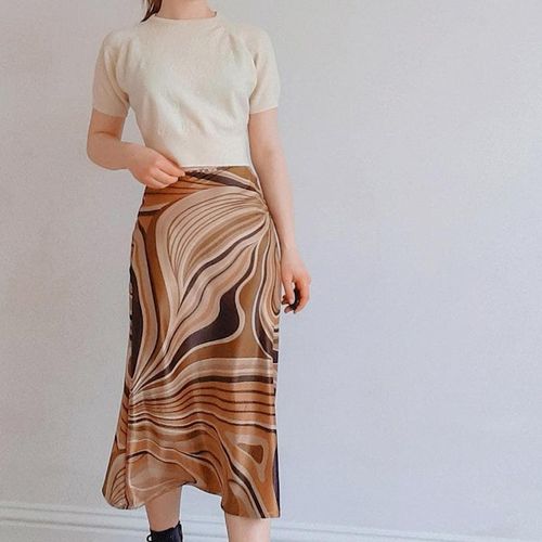 Summer High Quality Printed Straight Skirts - musthaveskirts - Modalova