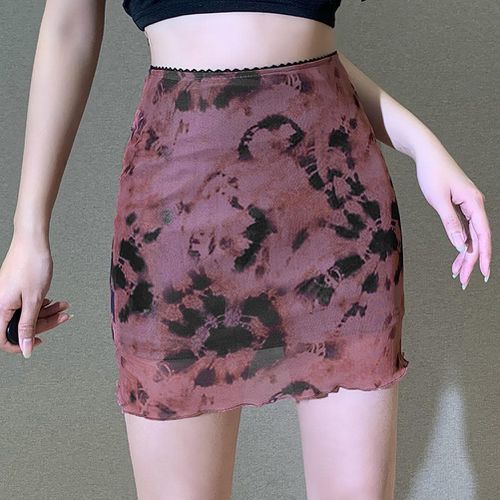 High Waist Floral Print Mini Skirt - musthaveskirts - Modalova