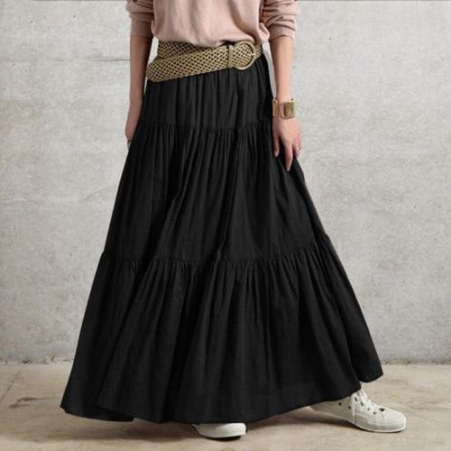 Elegant Solid Ruffle Skirts - musthaveskirts - Modalova