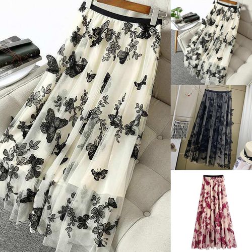 Summer Butterfly Printing Skirt - musthaveskirts - Modalova