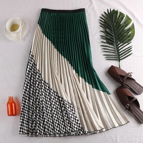 Slim Print Striped Skirts - musthaveskirts - Modalova