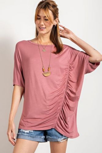 Loose Fit And Ruched Detailing Top - KandyKouture - Modalova