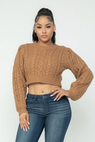 Cable Pullover Top - KandyKouture - Modalova