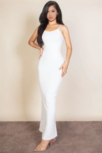 Ribbed Mermaid Hem Camisole Maxi Dress - KandyKouture - Modalova