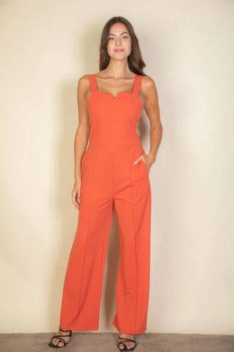 Notched neck cami jumpsuit - KandyKouture - Modalova