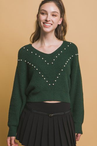 Pearl details sweater - KandyKouture - Modalova