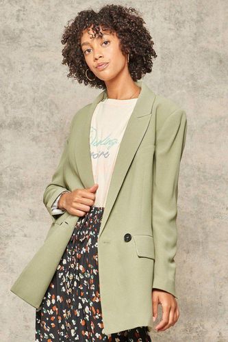 A Solid Woven Blazer Jacket - KandyKouture - Modalova