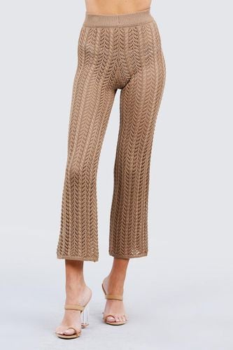 Flare Long Fishnet Sweater Pants - KandyKouture - Modalova