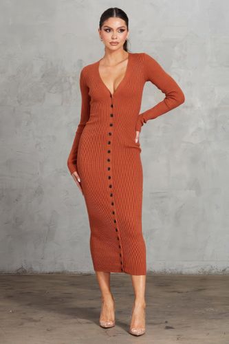 Ribbed Midi Dress - KandyKouture - Modalova