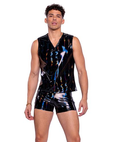 Vinyl with Iridescent Print Tank Top - Roma Costume - Modalova