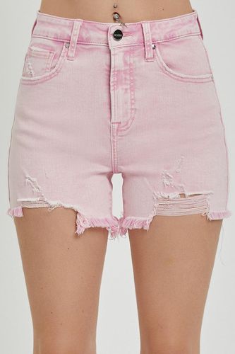 RISEN High Rise Distressed Denim Shorts - Trendsi - Modalova