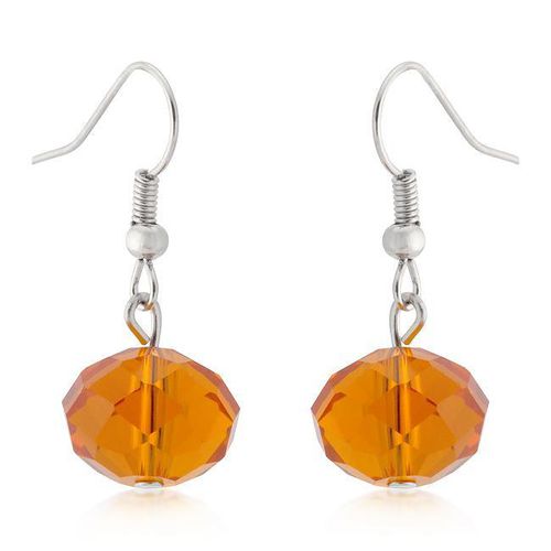 Orange Faceted Bead Earrings - AMIClubwear - Modalova