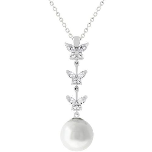 Butterfly Pearl Pendant - AMIClubwear - Modalova