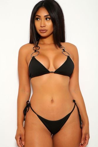 Black O-Ring Two Piece Swimsuit - AMI Clubwear - Modalova