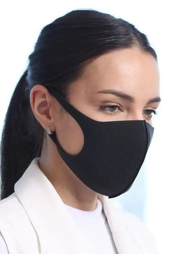 Black Breathable Reusable Face Mask - Kandy Kouture - Modalova