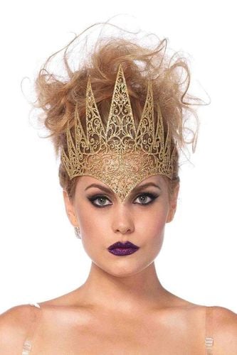 Gold Glitter Die Cut Costume Accessory Royal Crown - AMIClubwearStore - Modalova