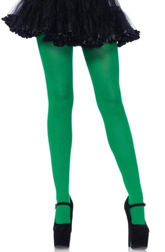 Green Nylon Spandex Plus Size Tights - AMIClubwearStore - Modalova