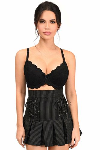 Pinstripe Lace-Up Mini Skirt - Daisy Corsets - Modalova