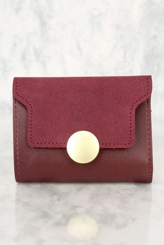 Sexy Burgundy Faux Leather Mini Wallet - Kandy Kouture - Modalova