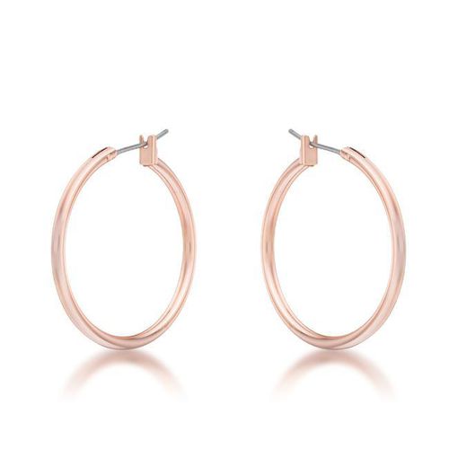 Small Rosegold Hoop Earrings - AMIClubwear - Modalova