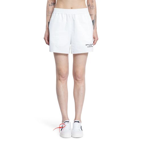 Embroidered poplin shorts - OFF-WHITE - Modalova