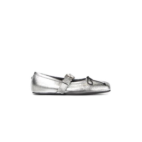 Zoey Ballerinas in Dusty Laminated Leather - ANN DEMEULEMEESTER - Modalova
