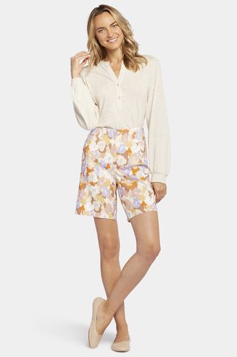 Pocket Bermuda Short Floral Print Stretch Linen | - Nydj - Modalova