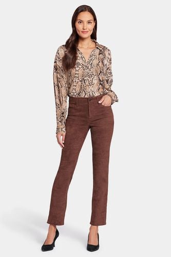 Sheri Slim Trouser Brown Faux Suede | - Nydj - Modalova