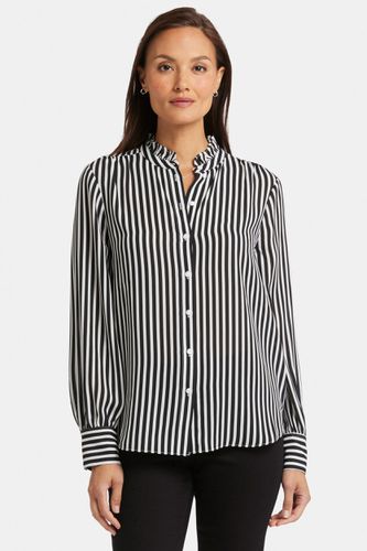 Ruffle Neck Blouse Striped | - Nydj - Modalova