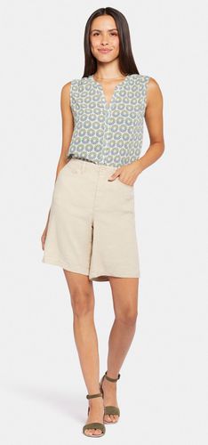 Pocket Bermuda Short Beige Stretch Linen | - Nydj - Modalova