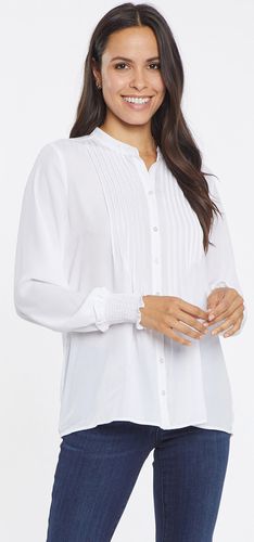 Pleated Peasant Blouse White | - Nydj - Modalova