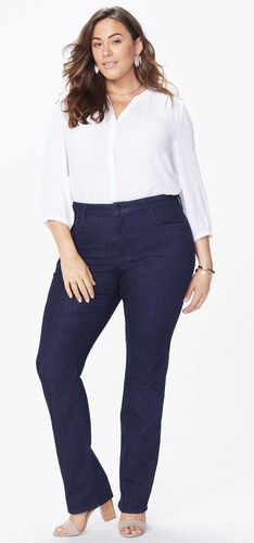 Marilyn Straight Jeans Plus Dunkelblauem Premium Denim | - Nydj - Modalova