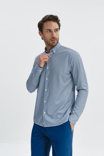 Camisa casual hombre vichy marino Medium - Sepiia - Modalova