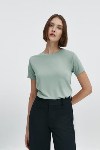 Camiseta mujer básica verde cuarzo - Sepiia - Modalova