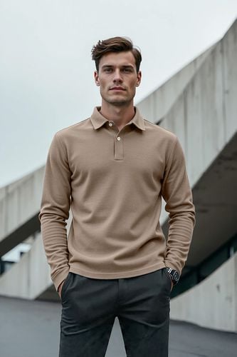 Polo de hombre manga larga café Ranger - Sepiia - Modalova