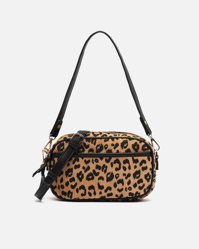 Abi bolso de hombro pequeño con asa bandolera extraíble y estampado animal print - Misako - Modalova